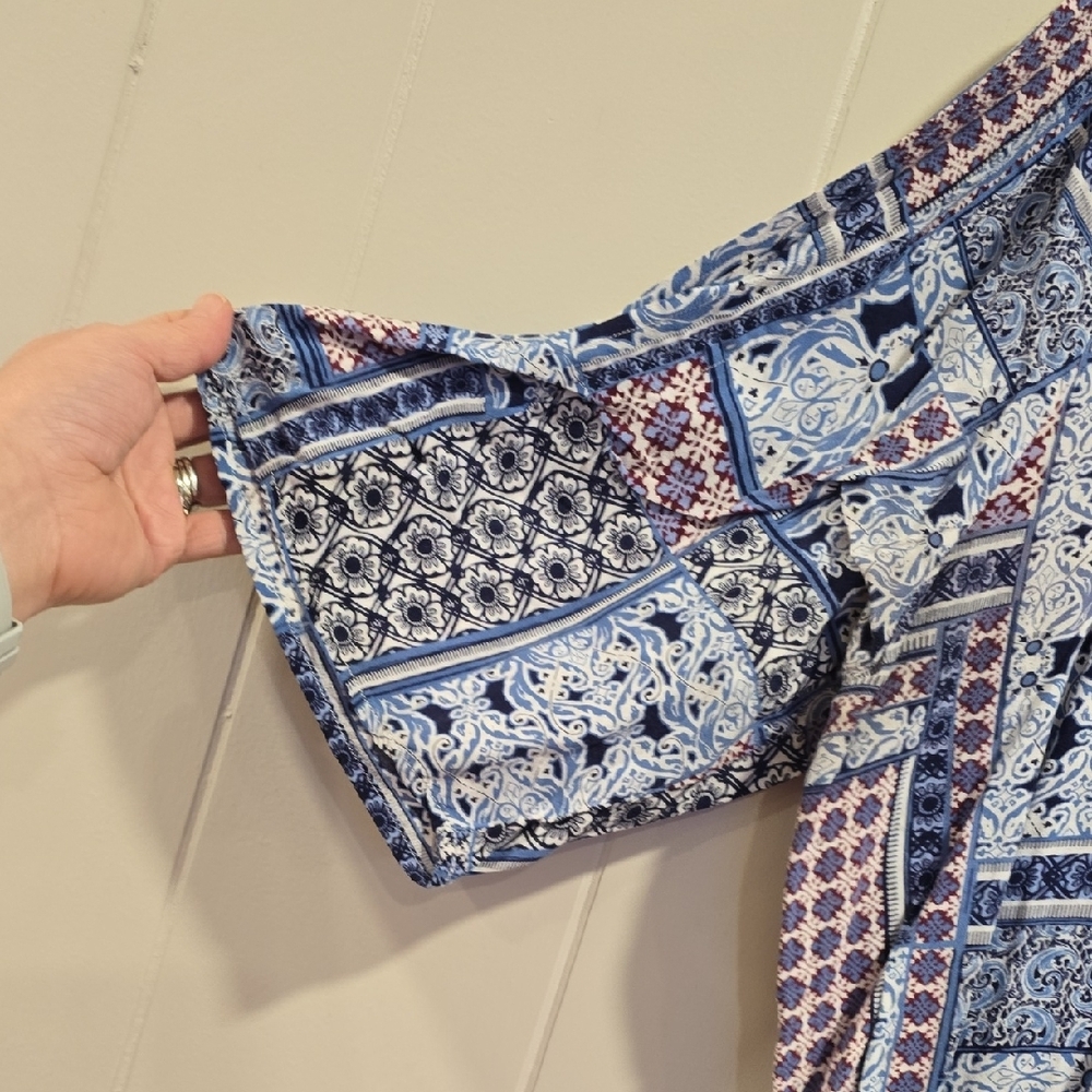 Cato Multicolor Patchwork Blouse - Picture 4 of 7